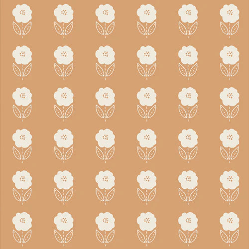 Superbe coupon 3m de popeline Art Gallery Fabrics - " Tails and threads fleurs naïves" - 110cm de large