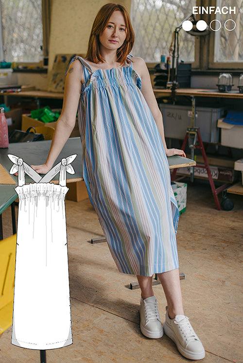 PDF - patron digital de la robe Evie de Juliana Martejevs -taille XS-3XL (fr/angl/allemand)