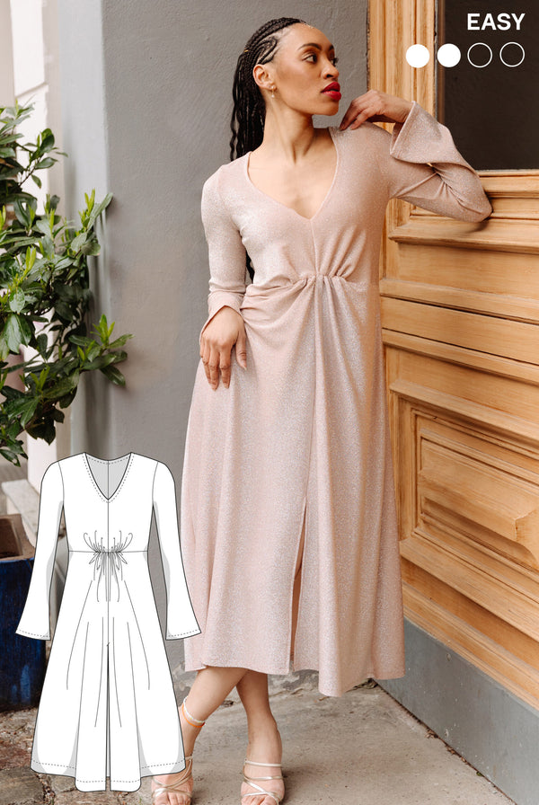 PDF - patron digital de la robe Fiona de Juliana Martejevs -taille XS-3XL (fr/angl/allemand)