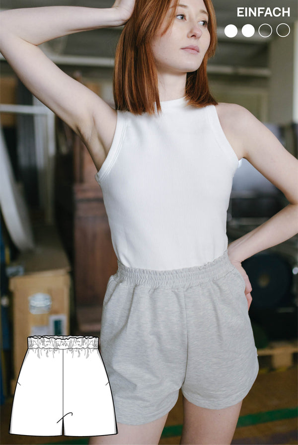 PDF - patron digital du short Kaya de Juliana Martejevs -taille XS-3XL (fr/angl/allemand)