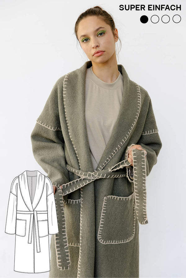 PDF - patron digital du manteau Kelly de Juliana Martejevs -taille XS-3XL (fr/angl/allemand)