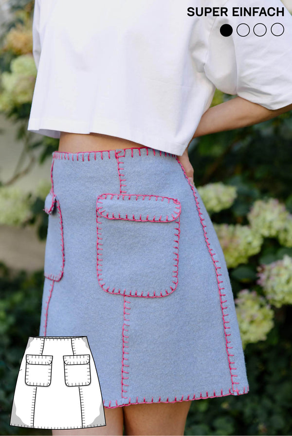 PDF - patron digital de la jupe Lilly de Juliana Martejevs -taille XS-3XL (fr/angl/allemand)