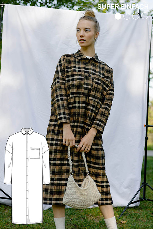 PDF - patron digital du chemisier Lola de Juliana Martejevs -taille XS-3XL (fr/angl/allemand)