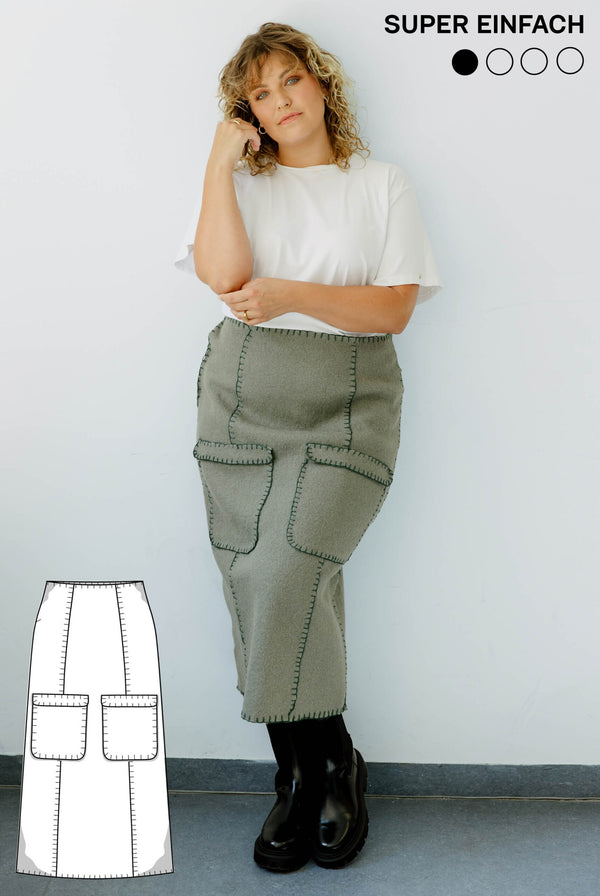 PDF - patron digital de la jupe Molly de Juliana Martejevs -taille XS-3XL (fr/angl/allemand)