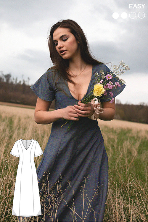 PDF - patron digital : de la robe Rory de Juliana Martejevs -taille XS-3XL (fr/angl/allemand)