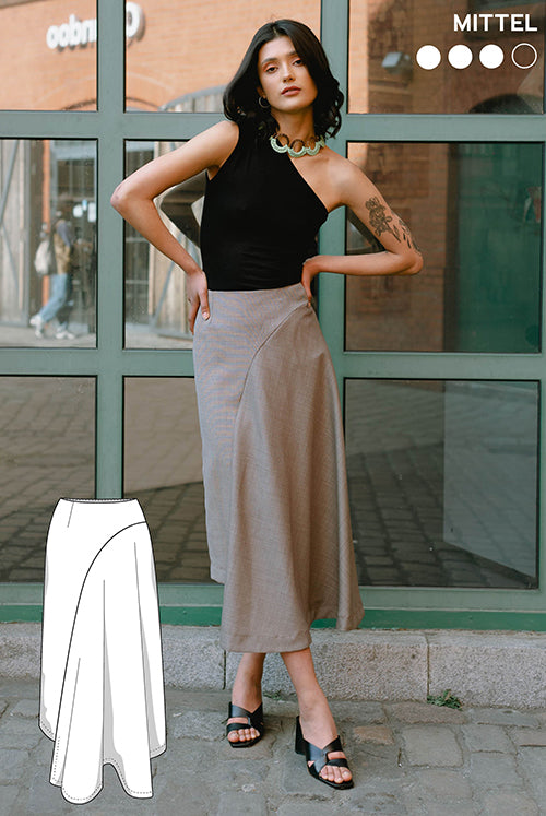 PDF - patron digital de la jupe Willow de Juliana Martejevs -taille XS-3XL (fr/angl/allemand)