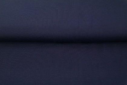 Jersey de coton uni couleur bleu marine - S159 certifié Oeko-tex (prix pour 10cm)