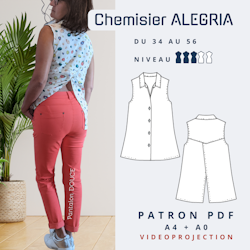 PDF - patron digital du top Alegria de Lamericana du 34 au 56 (Fr)