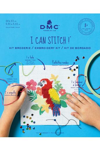 Kit demi point - perroquet de marque DMC  - kit complet  (prix pour l'ensemble)