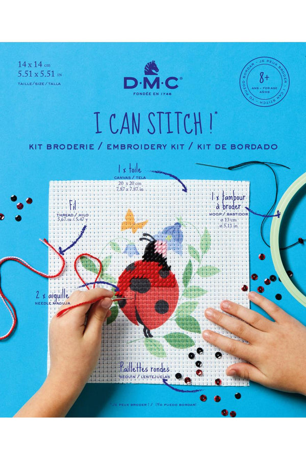 Kit demi point - coccinelle de marque DMC  - kit complet  (prix pour l'ensemble)
