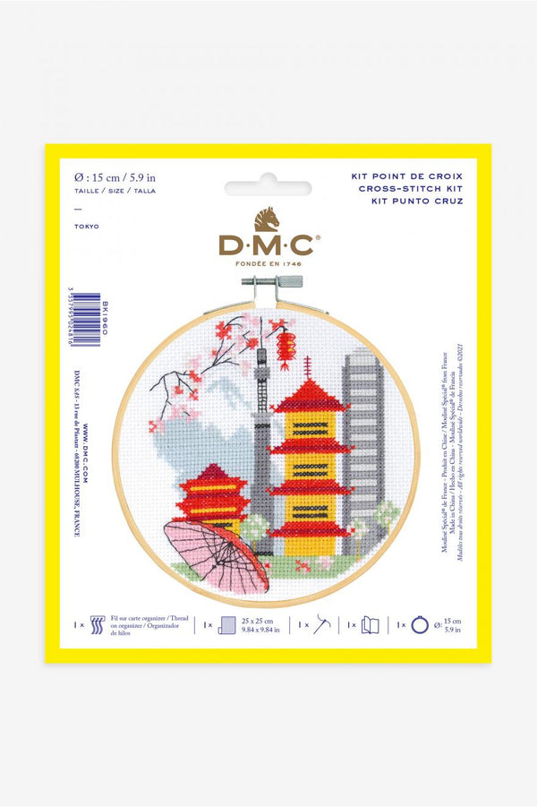 Kit à broder point de croix - "Tokyo" de marque DMC  - kit complet  (prix pour l'ensemble)