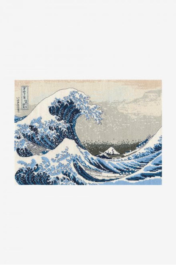 Kit à broder point de croix - "La grande vague de Kanagawa" de marque DMC  - kit complet  (prix pour l'ensemble)