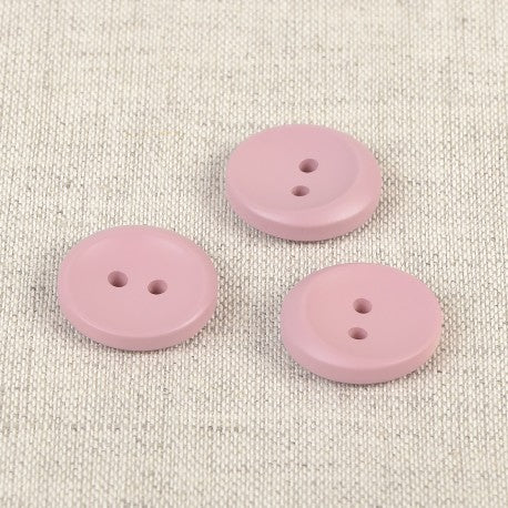 Boutons pastel - rose laurier de 17mm - (prix à la pièce)