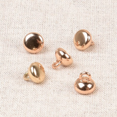 Boutons à pied en métal 9mm - or  (prix à la pièce)
