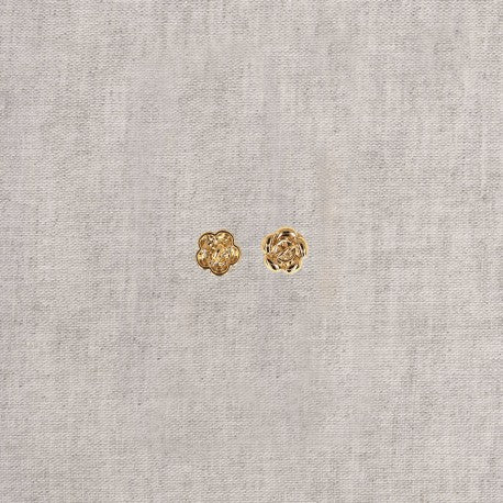 Boutons fleurette doré à pied de 10mm (prix à la pièce)