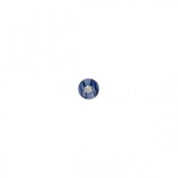 Boutons strass bleu marine - 12mm à pied (prix à la pièce)