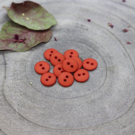 Boutons classic mat tangerine - Atelier Brunette - 10mm (prix à la pièce)