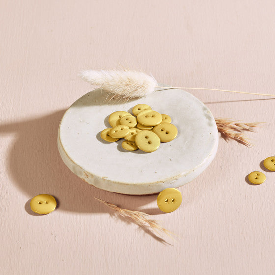 Boutons classic shine lemon - Atelier Brunette - 10mm (prix à la pièce)
