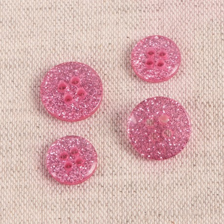 Boutons rond glitter rose 10mm (prix à la pièce)