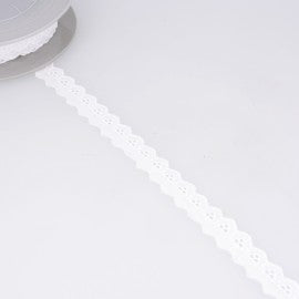 Galon de broderie anglaise blanche - Maria -  20mm (prix au 50cm)