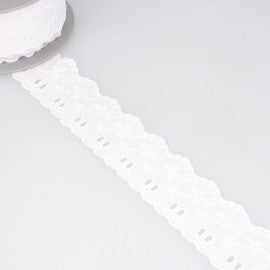 Galon de broderie passe ruban - 50mm (prix au 50cm)