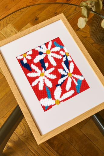 Kit tapisserie - "Fleurs abstraites" de marque DMC  - (prix pour l'ensemble)