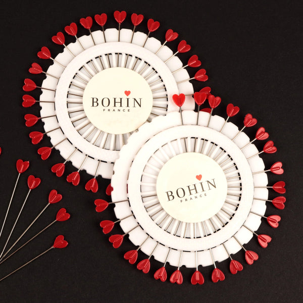 Set de 30 épingles à piquer coeur - 38mm de longueur (prix pour le set de 30)