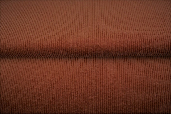 Velours grosses côtes lavé - marron - 97% coton et 3% élasthanne - Oeko-tex (Prix pour 10cm)