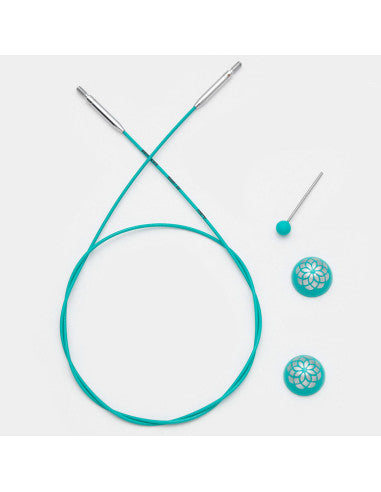 Câble pivotant Swivel pour aiguilles KnitPro (prix pour le set: cable et clé de serrage adaptée)