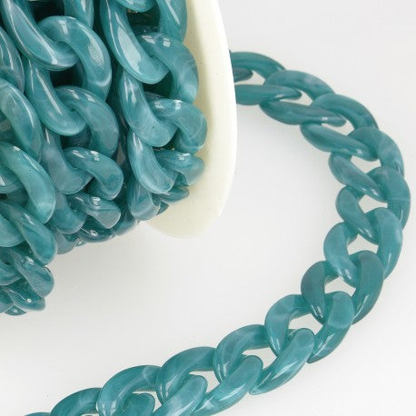 Chaîne pour accessoires à maillons - turquoise (prix au 10cm)