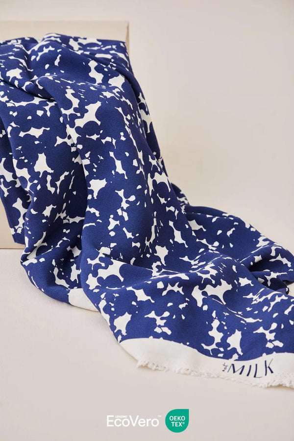 Crêpe de viscose "Cloudy lapis lazuli" Eco-Vero de Meet Milk (Prix pour 10cm)