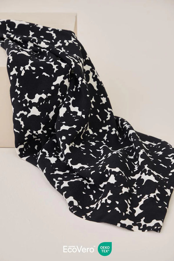 Crêpe de viscose "Cloudy noir" Eco-Vero de Meet Milk (Prix pour 10cm)