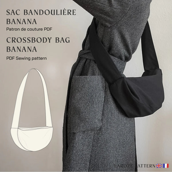 PDF - Patron digital - Sac bandoulière de Laroze Pattern (fr et angl)