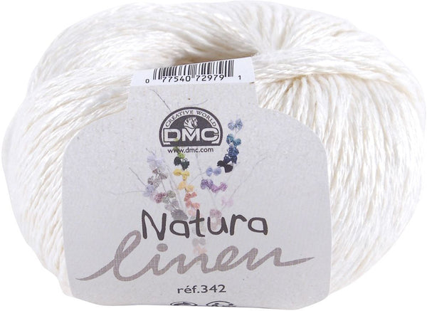 DMC - Nature Linen - fil de lin/viscose/coton - blanc 01 (prix pour 1 pelote)