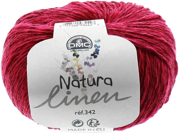 DMC - Nature Linen - fil de lin/viscose/coton - Rouge cerise 05 (prix pour 1 pelote)