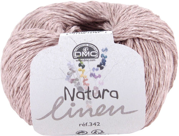DMC - Nature Linen - fil de lin/viscose/coton - Vieux rose 134 (prix pour 1 pelote)