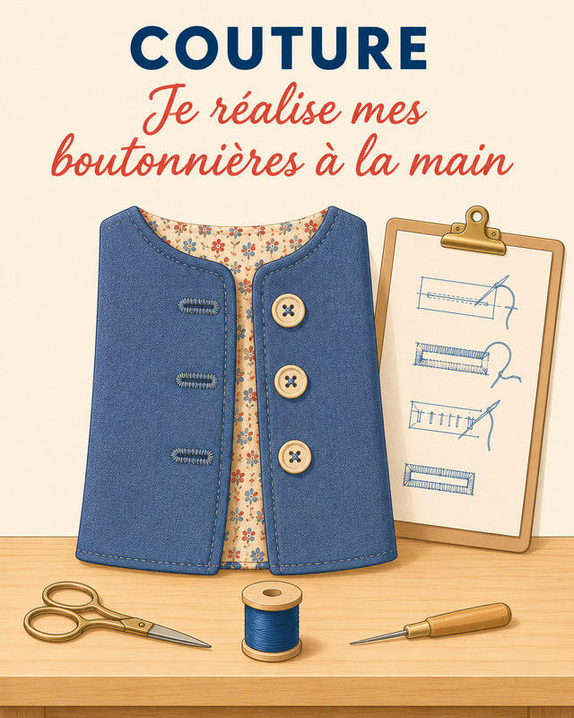 Naaien – Haute-coutureafwerkingen: niveau 2 – Handgemaakte knoopsgaten