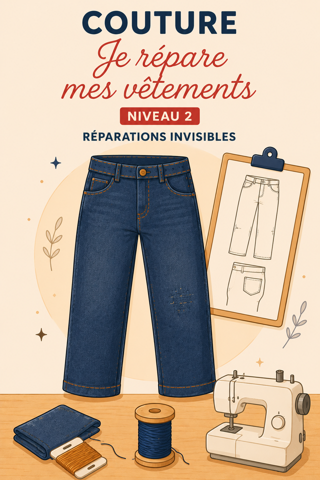 Naaien – Ik herstel mijn kleding: niveau 2 onzichtbare herstellingen