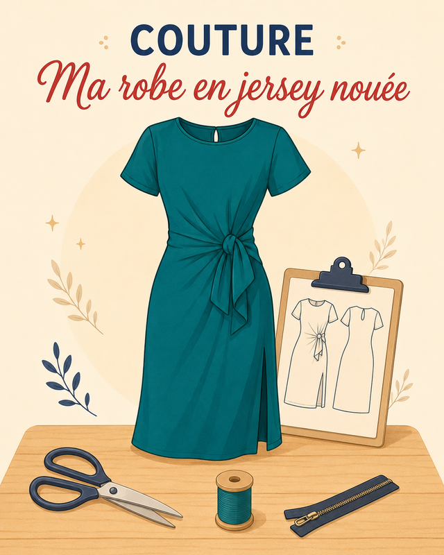 Naaien – Mijn geknoopte jerseydress