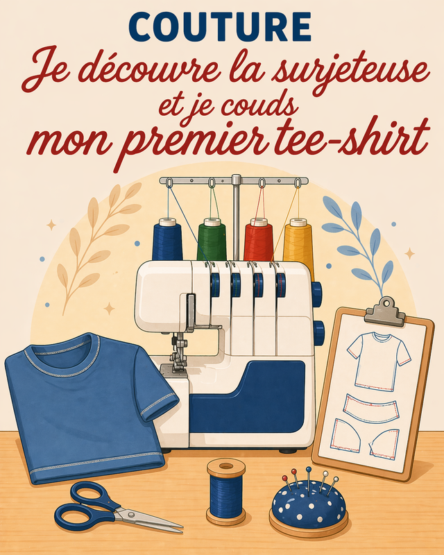 Naaien – Ik ontdek de overlockmachine en naai mijn eerste t-shirt