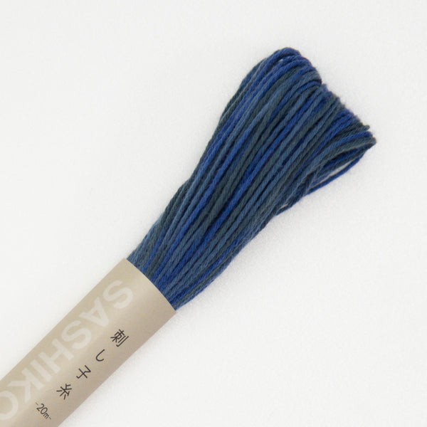 Fil sashiko de marque Olympus - Dégradé de bleu et gris n°98 - 20m (prix à la pièce)