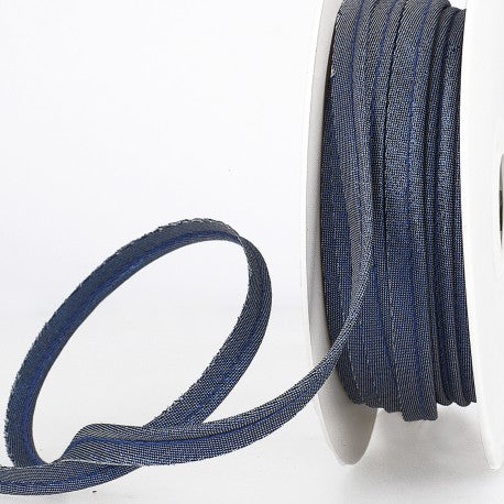 Passepoil lurex bleu foncé (prix au mètre)