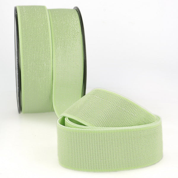 Elastique en lurex 40mm - vert anis (prix pour 50cm)