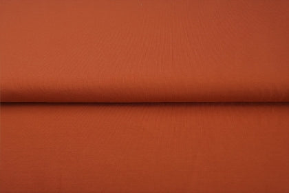 Jersey de coton uni couleur brique - S113 certifié Oeko-tex (prix pour 10cm)