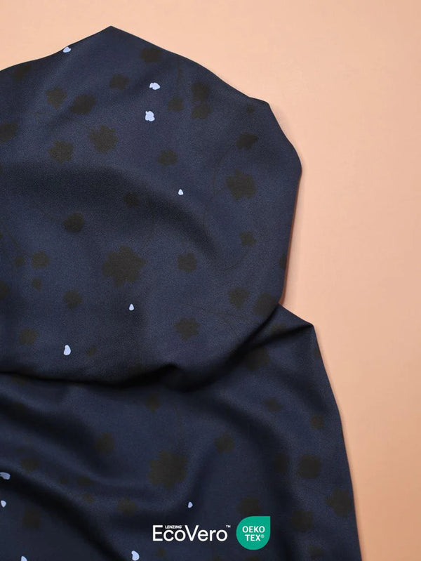 Crêpe de viscose "Florette Indigo night" Eco-Vero de Mind the Maker (Prix pour 10cm)