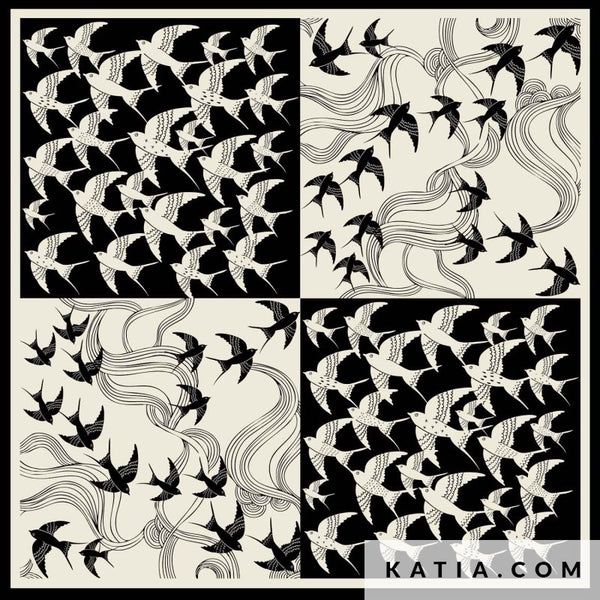 Panneau pour foulard Hirondelle  (prix pour le panneau)