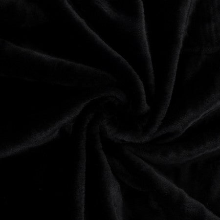 Fausse fourrure noire tout douce certifiée oeko-tex (prix pour 10cm)