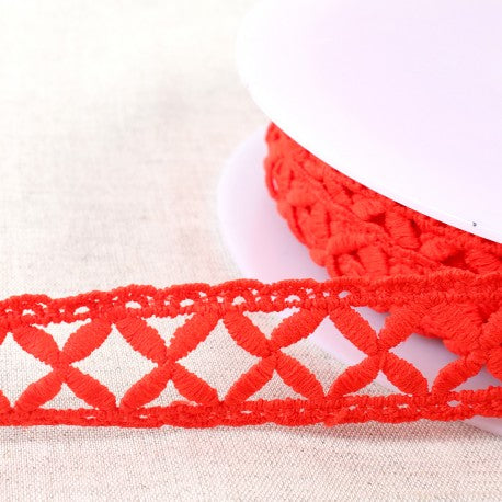 Gripure croisillons - 30mm - rouge (prix au 50cm)