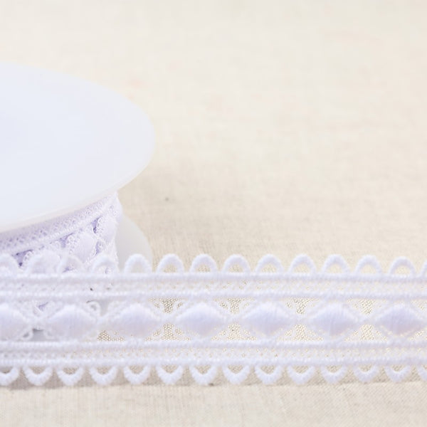Gripure losange - 30mm - blanc (prix au 50cm)