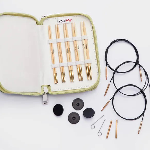 Ensemble d'aiguilles interchangeables en bambou KnitPro Starter kit - 1er